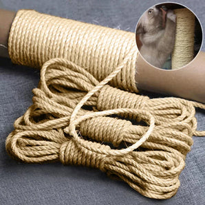 10M Natural Sisal Rope Cat Scratcher Rope Tree Scratching DIY Toy Paw Claw Furniture Protector Scratching Post Cat Accessories