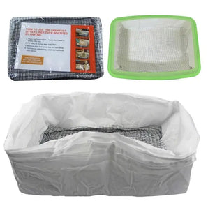 10Pcs Drawstring Sifting Cat Litter Bags With Filter Net Box Liners Thick Scratch Resistant Cat Bags For Pet Cat Litter Box