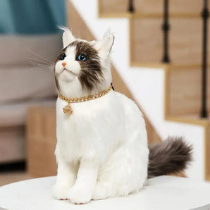 Cat Chain Collar with Bell Fashionable Pet Bell Necklace Classic Jewelry with Hallow Bell for Small to Medium Dogs and Cats
