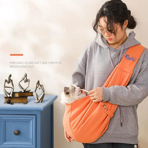 Portable Crossbody Backpack for Pet, Large Capacity, Solid Color, Breathable, Anti-Escape, Travel Backpack, Cat Accessories