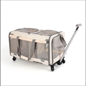 Portable Travel Trolley Bag for Pet, Large Capacity, Multiple Dogs, Foldable, Diagonal Shoulder, Cat Accessories