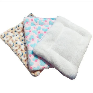 Thickened Lambswool Pad for Pet, Warm Mat, Square, Four-Season, Supplies for Cat and Dog, Cage, Winter