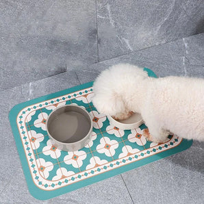 Universal anti-slip mat for dog cat anti-slip mat prevent overturning leaking food placemat retro anti-dirty mat pet accessories